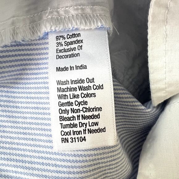 Women’s Crown & Ivy Blue & White Striped Shorts Size 12 - Picture 11 of 11